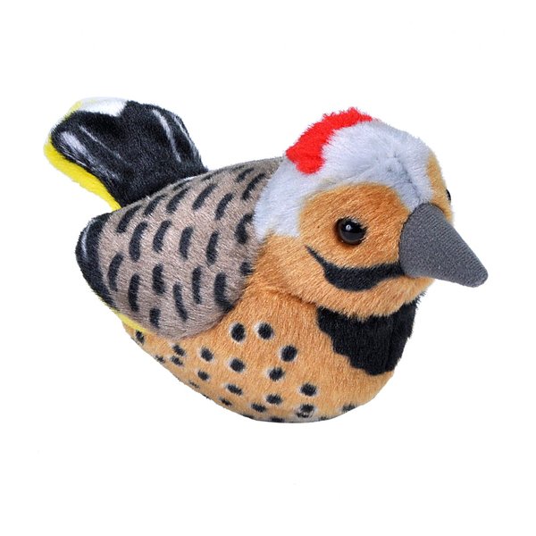 Wild Republic Audubon Northern FlickerPlush with Authentic Bird Sound, Stuffed Animal Toys for Kids and Birders
