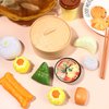 Chinese Breakfast Pretend Play Food Sets for Kids Kitchen 2 Sets Chinese Breakfast Mini Food Play Set Children Pretend Play Toy for Children Family Dollhouse Furniture