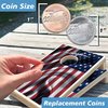 Coinhole Replacement Coins 40 Piece Combo Pack | 10 Sets of 4 Pack Metal Coin for Tabletop Board Game | Play Accessory Coins for Bouncing