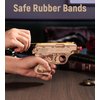 ROKR 3D Wooden Puzzles for Adults, 113 Pieces Rubber Band Mini Gun, Model Building Kit for Adults