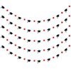 Red and Black Graduation Decorations 2023, Red and Black Graduation Cap Star Garland Banner Graduation Cap Decorations for College Graduation Party Decorations 2023 Red and Black - 5Pcs