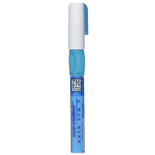 We R Memory Keepers Sticky Thumb 2 Way Glue Pen Ball Point .24oz Blue Reusable