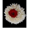 Shilppam 2 pcs Artificial Gajra Hair Clip Red Rose Hair Clip Flower Hair Accessories Wedding Hair pins (Pack of 2)