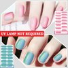 SILPECWEE 16 Sheets Mermaid Color Nail Wraps Self Adhesive Nail Polish Stickers Stick on Nail Polish Strips for Women Gel Nail Strips Fingernail Manicure Stickers with 1pc Nail File