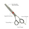 Tokko Katana Classic 6.5" Texturizing Shears Professional Razor Edge 440C Japanese Stainless Steel Hair Thinning Scissors 6.5" Barber Shears With Adjustment Screw and Leather Case