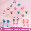 Kids Play Jewelry Sets, Princess Toys for Girls 4-6, 29 Pcs Little Girl Costume Jewelry, Unicorn Necklaces, Bracelets, Rings, Earrings, Toddler Dress Up Jewel Birthday Gifts Pretend Play Party Favor