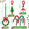 Christmas Crafts for Kids Adults Families, Beaded Ornament Kit to Make Wreath/Candy Cane/Xmas Tree/Snowman, Holiday Decorations Party Supplies, 40 Pieces