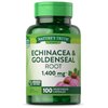 Echinacea Goldenseal Capsules | 1400mg | 100 Count | Vegetarian, Non-GMO & Gluten Free Supplement | Herbal Support Complex | by Nature's Truth