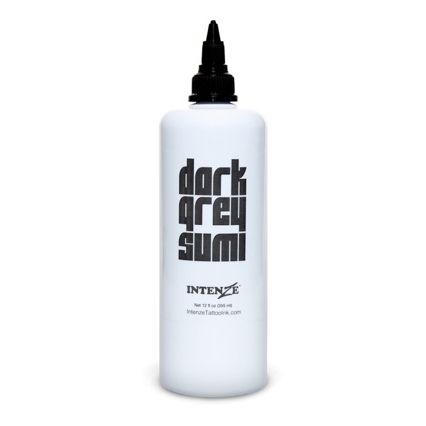 Intenze Professional Tattoo Ink Dark Grey Sumi 12oz