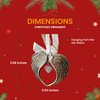 Christmas Ornaments Angel Wings - A Piece of My Heart is in Heaven Ornament for Christmas Tree - Double Sided Memorial Ornament for Loss of Loved One - Luxurious Silk Ribbon & Red Gift Bag