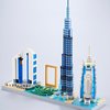 KLMEi World Famous Landmarks Architecture Skylines Series Dubai Skyline Micro Building Blocks Set for Adult and Children Age of 14+ Assembly Construction 3D Toy Present Kit 2545 pcs
