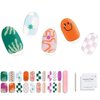 LabTabBa Semi Cured Gel Nail Strips 20pcs Glaze Semi Cured Gel Nail Stickers Salon Quality DIY Nail Stickers with Glossy Gel Finishing Easy Press on Nail Wraps Work with Any Nail Lamp