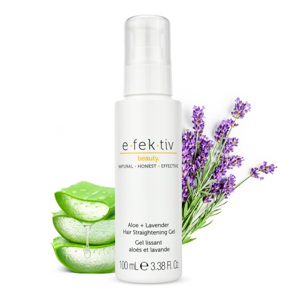 e.fek.tiv beauty Aloe Plus Lavender Hair Straightening Gel - Flexible, Natural Hold - Protective Plant Based – Smooth Infusion - Travel Size Hair Gel – Frizzy Hair Without Fuss - Vegan - 3.38 oz