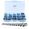 9KM DWLIFE Fishing Rod Tip Repair Kit 60pcs, Black Stainless Steel, Wear Resistant Ceramic Ring, Guide Replacement