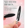 8Pcs No Bend No Crease Hair Clips - Styling Duck Bill Clips Alligator Hair Barrettes for Styling Sectioning for Salon Hairstyle Hairdressing Bangs Waves Woman Girl Makeup Application, Black & White
