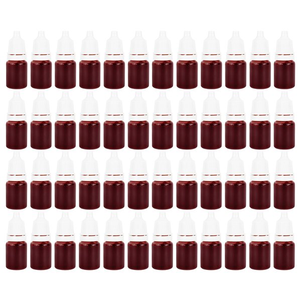Set of 48 Halloween Fake Blood Capsules! 240ml (Over 8 Ounces!) of Halloween Costume Fake Blood for Wearing and Decoration! (8)