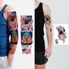 JUNEBRUSHS 30 Sheets 4th of July Temporary Tattoos, American Independence Day Men Women Temporary Tattoo Sleeve Patriotic Tattoos for Memorial Day, Independence Day, Labor Day