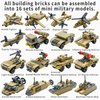 MISTBUY WW2 Army Building Blocks Toys Set, Create a German Dora Cannon or 16 Small Military Vehicles, with 20 Toy Soldiers, for Boys Kids Age 6 7 8 Year Old