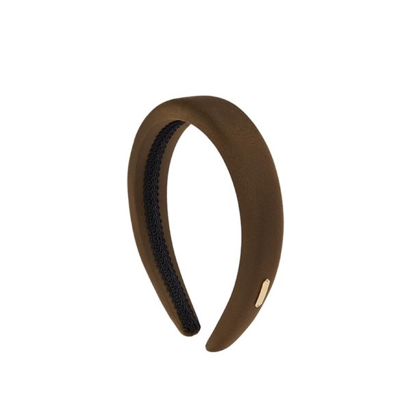 EVITA PERONI Cloth Headbands for Women Thick Padded Hairbands Non Slip Polyester Soft Head Bands for Women's Hair-Brown