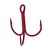 Gamakatsu 47308.5 Treble Hooks, Round Bend, Size 3, Red, per 8