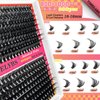 DIY Fluffy Lash Extension Kit 80D+100D 288pcs 10-16MM Volume Lash Clusters Kit with Lash Bond and Seal Individual Lashes D Curl Cluster Lashes, Lash Cluster Remover and Lash Applicator by TMIELYBS