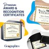 Geographics Optima Gold Blank Award Certificate Paper with Gold Foil Seals, 8.5 x 11", Seal 1.75" (Pack of 25)