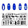 DANNEASY 6 Pieces Independence Day Nail Stamping Plate 4th of July Nails Design Nail Stamps Nail Stencils Stamping Plates for Nails Manicure Template Nail Art Tools DIY Nails Accessories