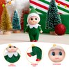 JOYIN Christmas Elf Plush Doll, Green Tiny Soft Plush Christmas Elf Doll Accessories for Christmas Holiday Decorations, Christmas Dress-Up Party.