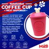 Soda Pup Coffee Cup Dog Toy - Dog Puzzle Toys - Treat Dispensing Dog Toys - Dog Enrichment Toys - Sturdy Dog Toys - Red - Medium