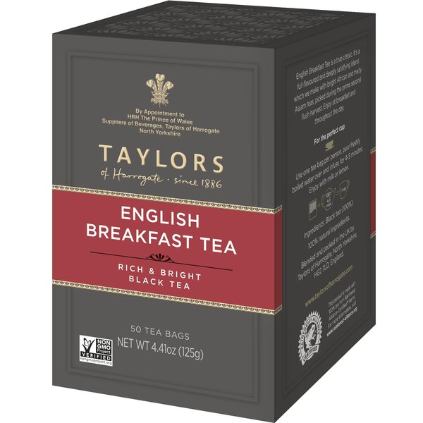 Taylors of Harrogate English Breakfast, 50 Teabags (Pack of 6)