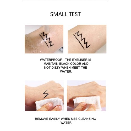 LuxeLumé Eyeliner Pen Eye Makeup Liquid EyeLiner - Waterproof Smudge-Proof Eyeliner - Quick Drying Longwearing - Ultrafine Felt Tip Black