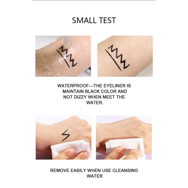 LuxeLumé Eyeliner Pen Eye Makeup Liquid EyeLiner - Waterproof Smudge-Proof Eyeliner - Quick Drying Longwearing - Ultrafine Felt Tip Black
