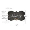 Andaz Press Fancy Frame Rectangular Label Stickers, Thank You for Celebrating with Us, Chalkboard Floral Roses, 36-Pack Wedding Decorations, Wedding Favors, Stickers for Packaging, Party Favor