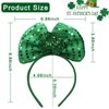 TOOBIT St Patrick's Day Headband Green Bow Hair Bands Bow With Green Shamrock Headband for Women St Patrick's Day Parade Hair Accessories Decoration Party Supplies