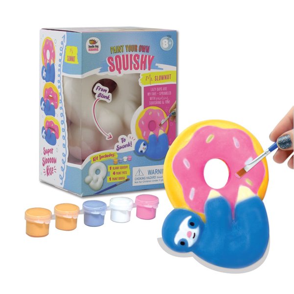 DOODLE HOG Sloth Squishy Painting Kit - Squishy Toys for Kids, Squishies for Kids - Slow Rise Squishy Animals - Ideal Arts and Crafts, Gifts for 8-12, Girls & Boys, Easter Basket Stuffers