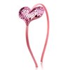 HOXIEYA Valentine's Day Headband Glitter Heart Headband Sparkling Pink Heart Hairband for Valentine's Day Hair Accessories for Women Girls Party Supplies Gift