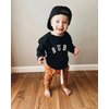 YOKJZJD Infant Toddler Baby Boy Fall Winter Outfits Letter Pullover Sweatshirt Long Sleeve T-Shirt Tops Pants Sweatsuit Clothes Set (Black, 2-3T)