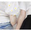 Ooopsiun 3D Daisy Temporary Tattoos for Women Girls Flowers Fake Tattoos Body Art Stickers for Hand Neck Wrist Arm, 12 Sheets