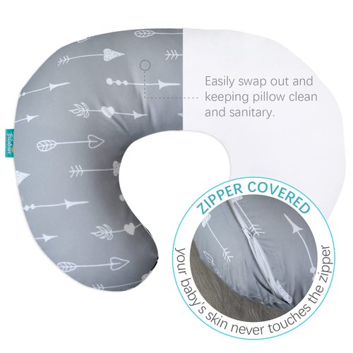 Biloban Nursing Pillow Cover 2 Pack for Breastfeeding Pillow, Ultra Soft and Cozy Nursing Pillow Slipcovers, Snug Fits Boppy Pillow, Great, Perfect Newborn Gift, Best Choice for Mom or Baby