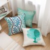 famibay Decorative Pillow Cover Ocean Park Theme Square Cotton Linen Throw Pillow Case Cushion Cover 18 x 18 (Ocean Theme-5, Pack of 6 18"x18")