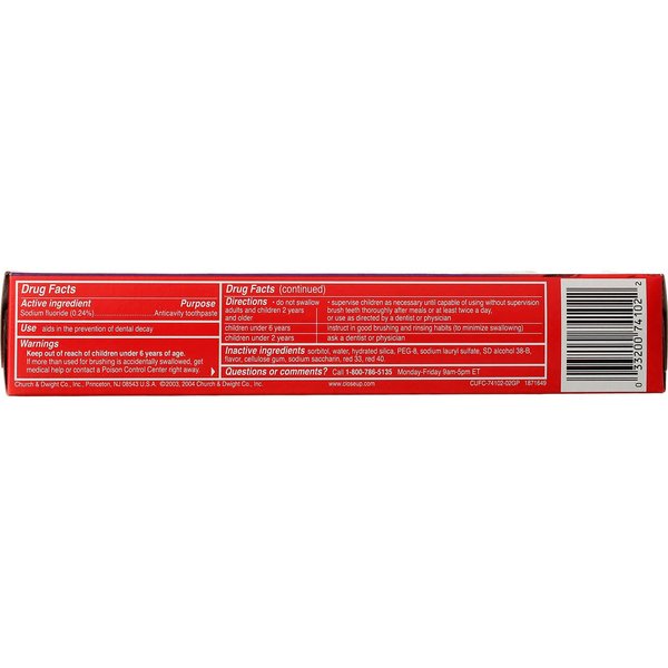Close-Up Close-Up Cinnamon Red Gel Anticavity Fluoride Toothpaste, 6 oz (Pack of 2)