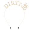 Atoden 30th Birthday Decorations for Her Dirty 30 Birthday Headband Gold Princess Tiara Queen Crown 30th Birthday Gifts for Her Party Favors Happy Birthday Accessories for Women Girls
