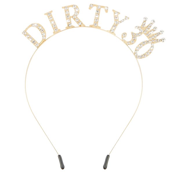 Atoden 30th Birthday Decorations for Her Dirty 30 Birthday Headband Gold Princess Tiara Queen Crown 30th Birthday Gifts for Her Party Favors Happy Birthday Accessories for Women Girls