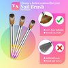 3PCS Acrylic Nail Brush Set, 8/12/14. Kolinsky Nail Art Brushes for Acrylic Application, Sturdy Handle Oval Shaped Acrylic Powder Nail Design Tools for Professional Manicure DIY Home