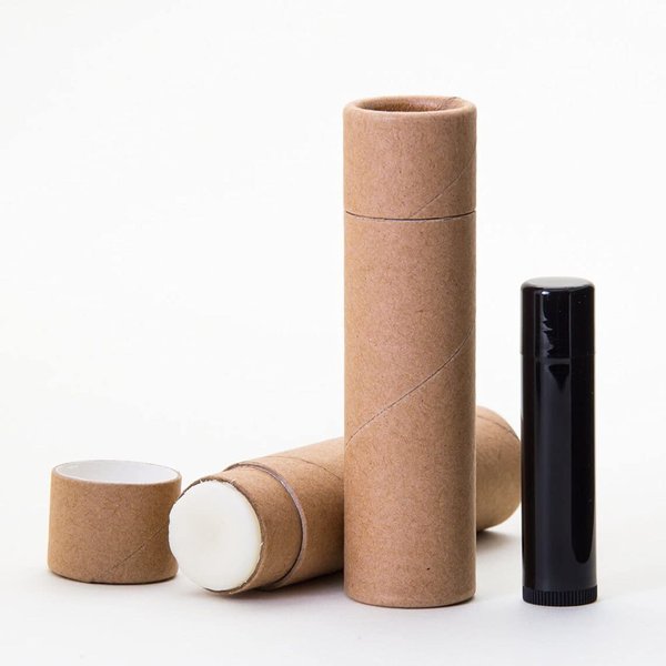 1.5 OZ Kraft Brown Paperboard Cosmetic/Lotion/Lip Balm/Deodorant Tubes (100)