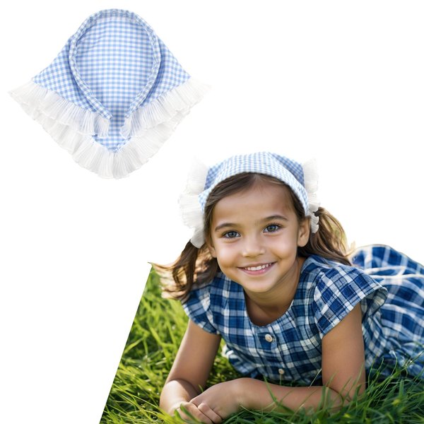 bianbaistar Non Slip Hair Bandanas for Women, Cute Head Coverings for Women, Classic Blue And White Grace Head Scarf for Women, Headscarf Headband for Teen Girls