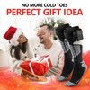 Heated Socks for Men and Women, Battery Powered Socks Heated for Men and Women to Keep You Warm All Day - Heated Ski Socks Women Must Have for Winter Weather - Patterns and Colors May Vary