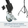 Professional Swivel Caster for Photography Light Stand Wheels Set(3 Pack),Durable Metal Constuction and Rubber Base, 25mm Moving Rolling Wheels Kit with Brake Compatible with Light Stand