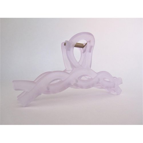 Generic Long clear frosted lavender purple hair claw clip for long hair