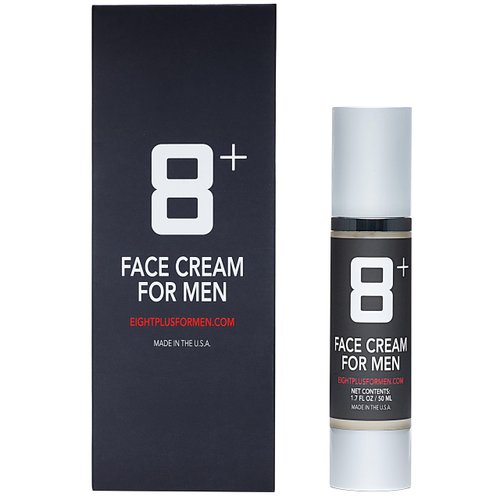 8+ Face Cream for Men – Advanced Anti-Aging, Complete Solution, Hydrating Face Lotion - Reduces Wrinkles, Dry Skin and Inflammation - Made in USA – 1.7 oz